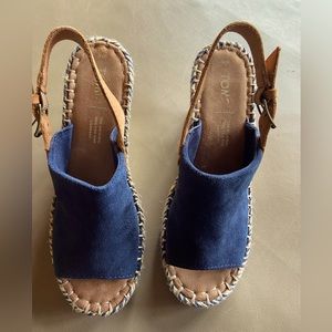 Toms Suede Espadrille Wedges
